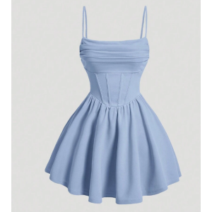 ชุดเดรสสายเดี่ยวสั้น